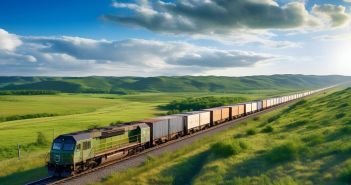 Güterzüge stoßen 7,4 Mal weniger CO₂ aus als Lkws (Foto: AdobeStock - Finn 638095865)