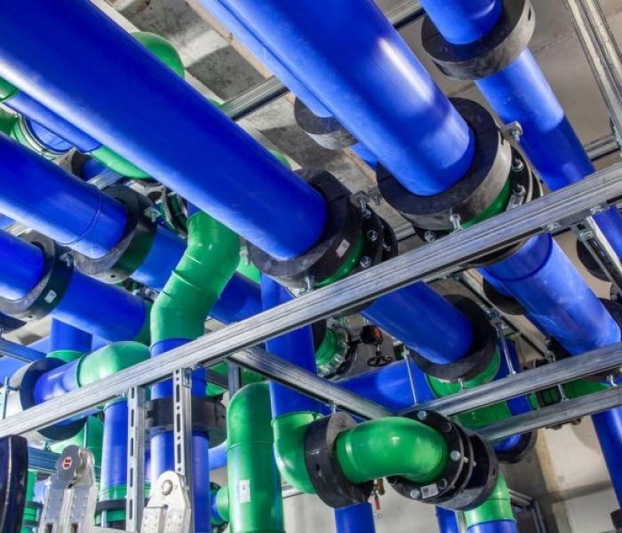 Eingesetzt wurden rund 600 m aquatherm blue (Foto: aquatherm)