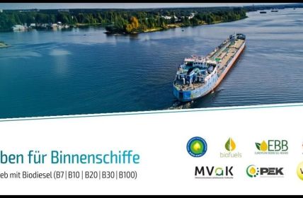 Binnenschifffahrt senkt Emissionen sofort mit B100, B20 und (Foto: Westend61/Konstantin Trubavin)